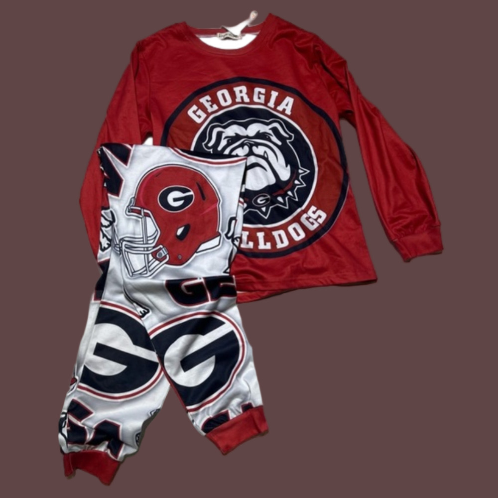 Georgia Bulldogs Youth Football Team Pajamas